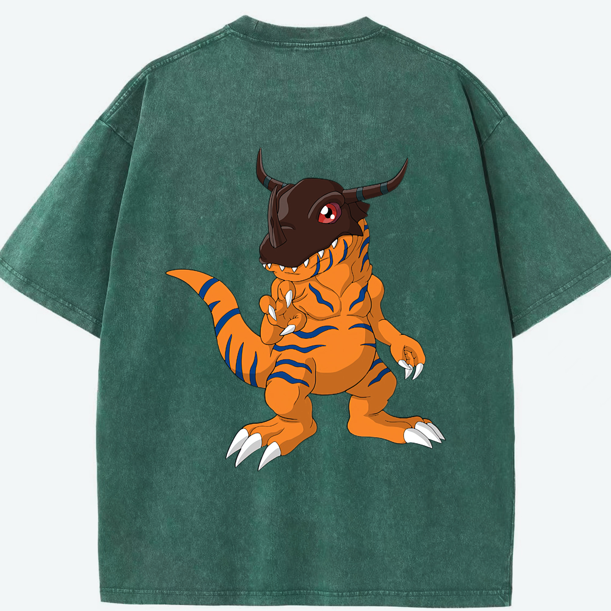 （画像用） Digimon デジタルモンスター/デジモン 綿100% ヴィンテージ風 半袖Tシャツ（背面プリント）